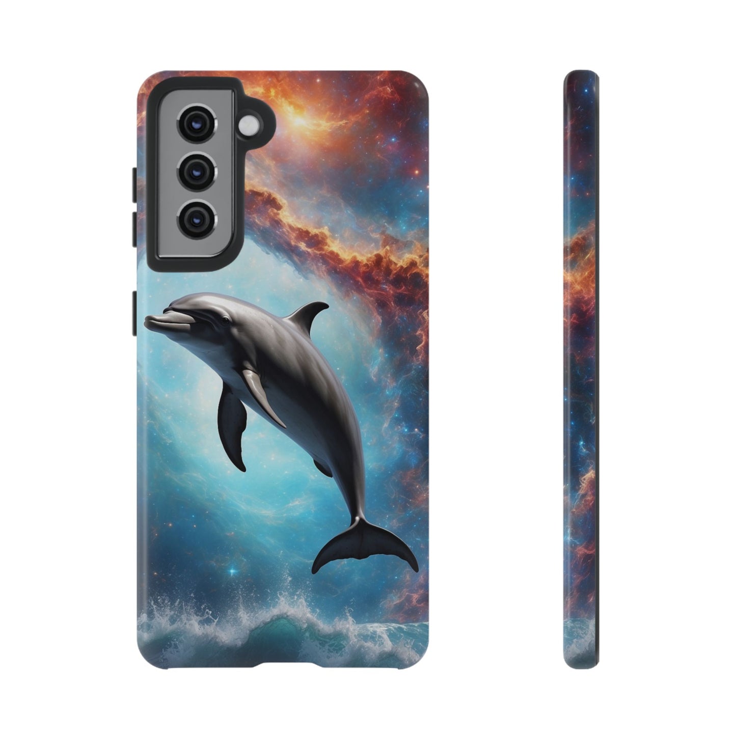 Cosmic Dolphin Space Vibes - Samsung Galaxy Case