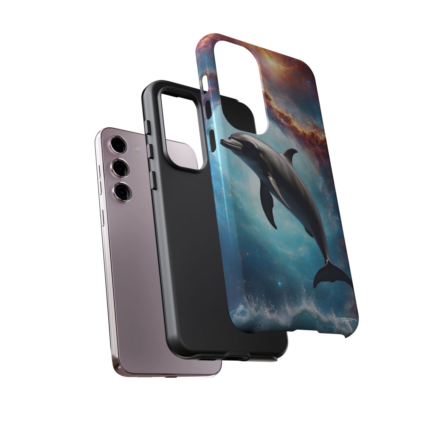 Cosmic Dolphin Space Vibes - Samsung Galaxy Case