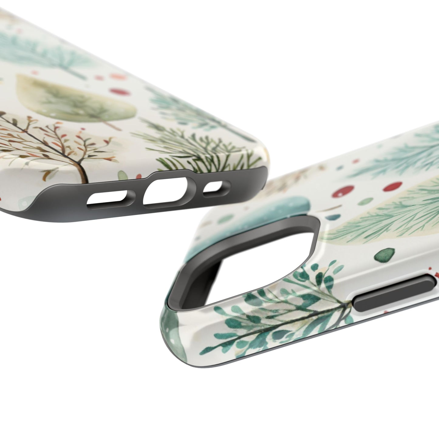 Watercolor Winter Trees MagSafe iPhone Case – Nature-Inspired, Holiday Theme Protective Cover