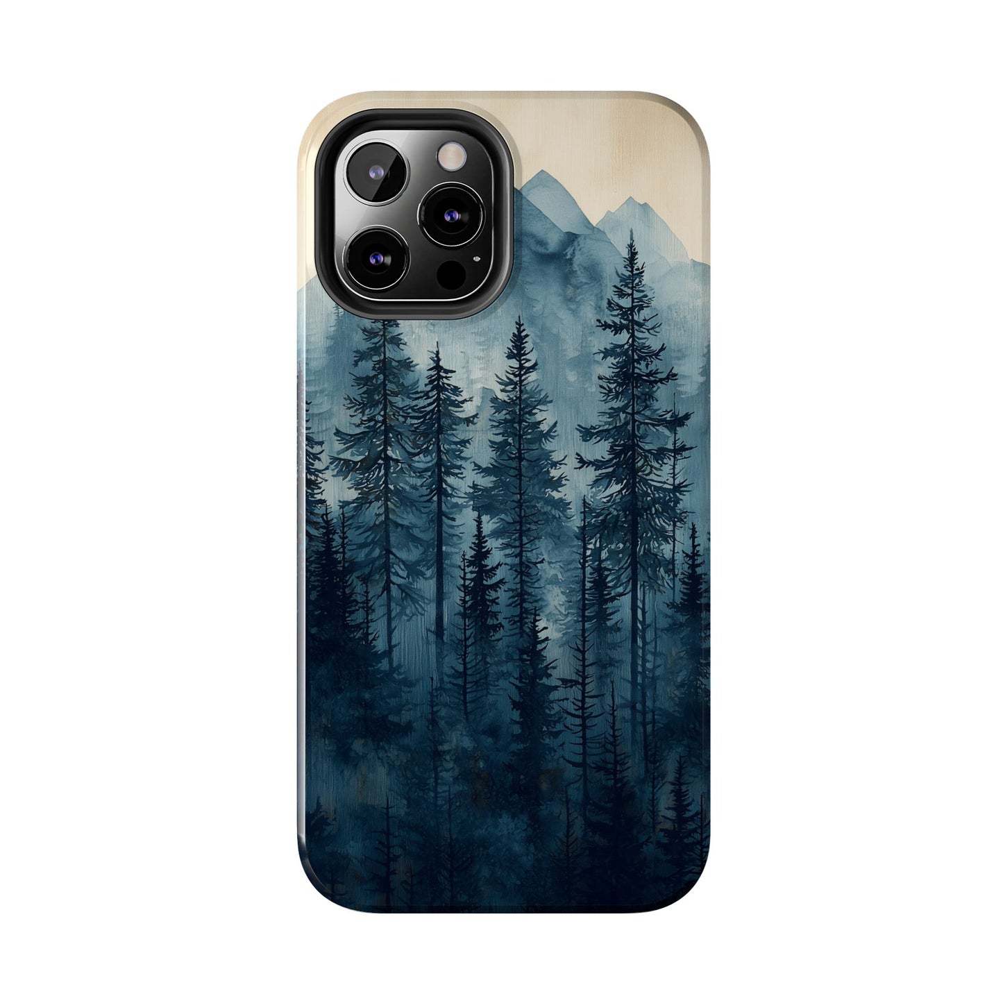 Misty Forest iPhone Case - Nature-Inspired Mountain Scene Protective Cover