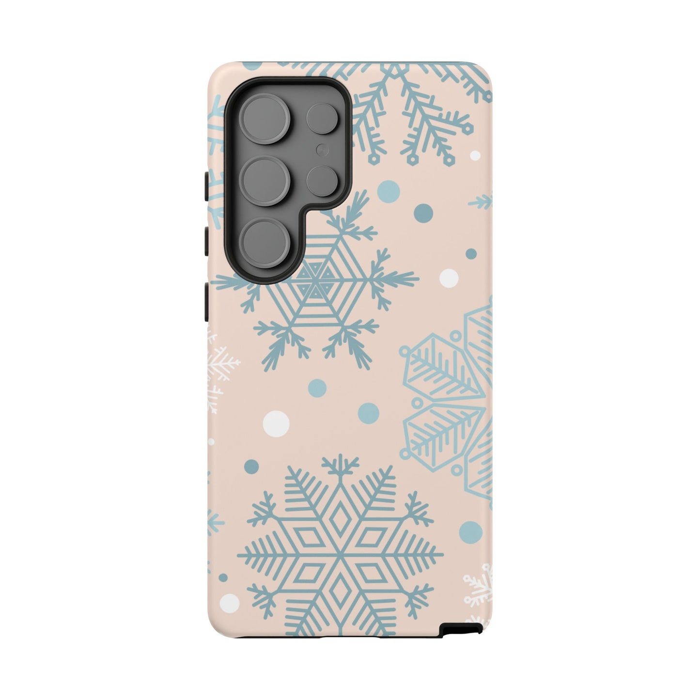 Winter Snowflakes Samsung Galaxy Case – Shockproof, Smooth Matte Finish, Dual-Layer Protection