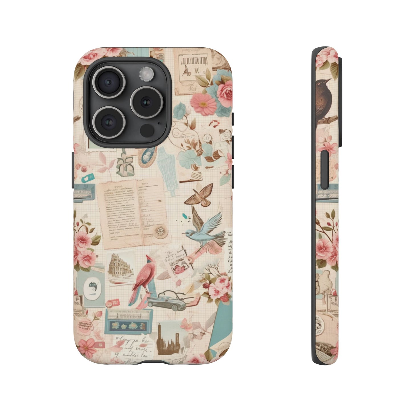 Vintage Collage iPhone Case - Retro Nostalgic Protective Cover