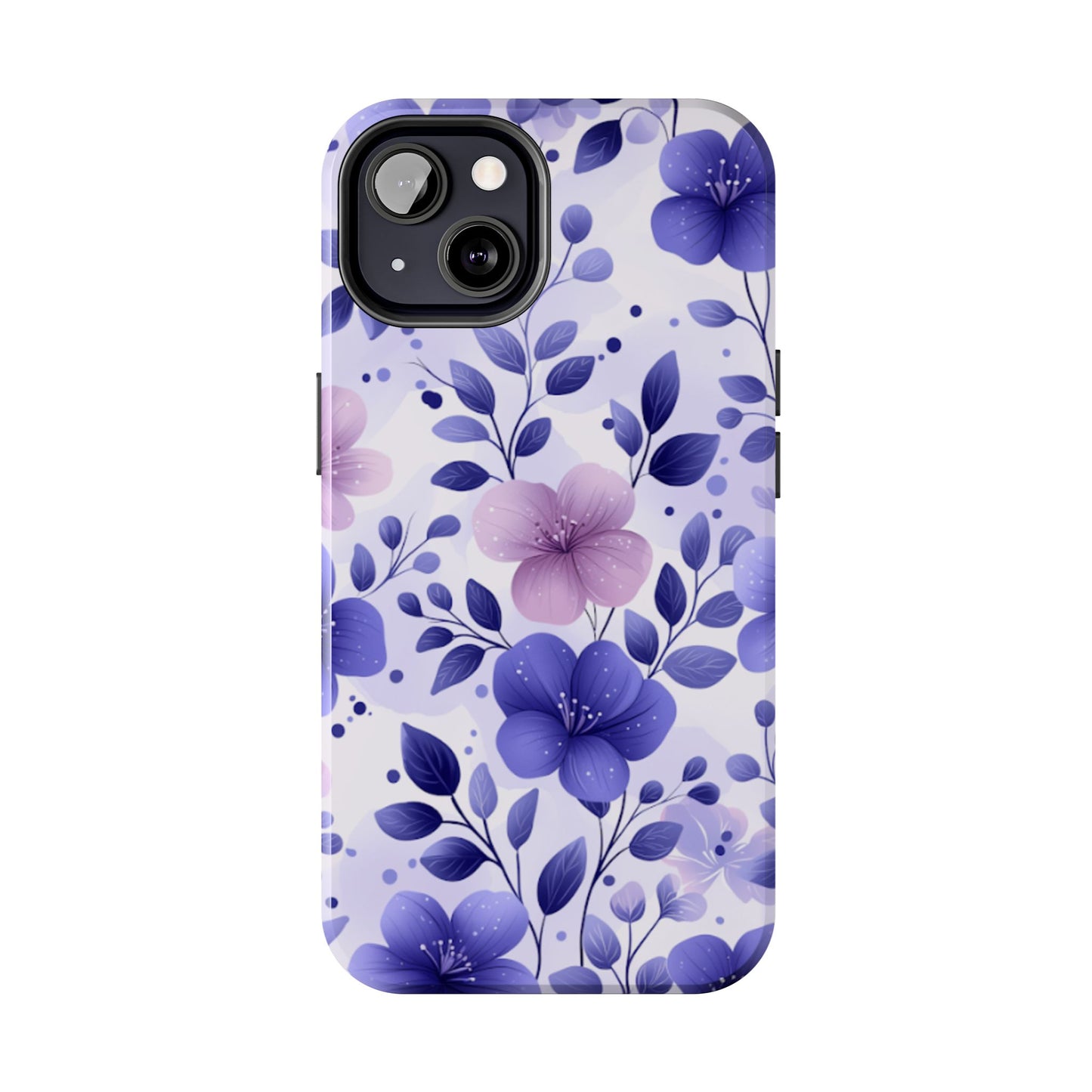 Purple Floral iPhone Case – Durable Protection with Elegant Flower Design - BOGO Cases