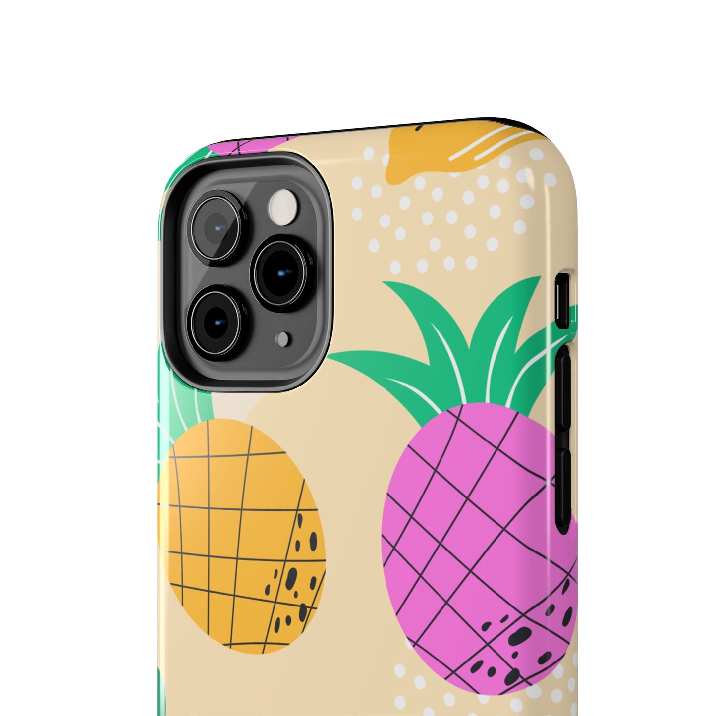 Tropical Pop iPhone Case – Fun Pineapple & Lemon Design with Vibrant Summery Colors