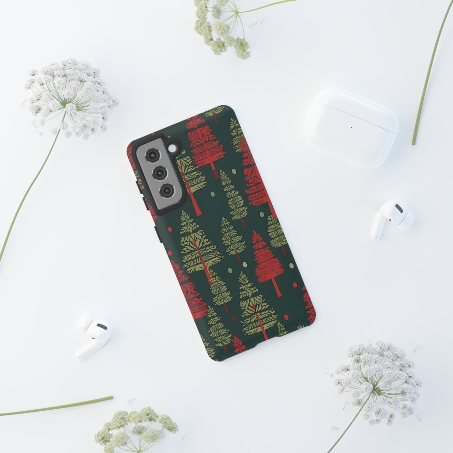 Retro Christmas Trees Pattern - Samsung Galaxy Series Case