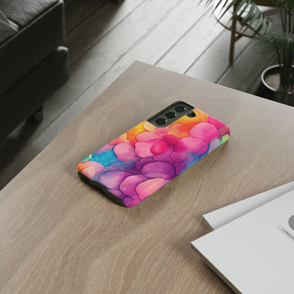 Sunset Petals Watercolor Samsung Galaxy Case – Slim Design, Glossy Finish