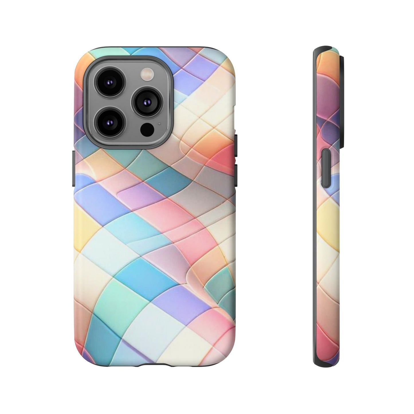 Pastel Prism Plaid iPhone Case