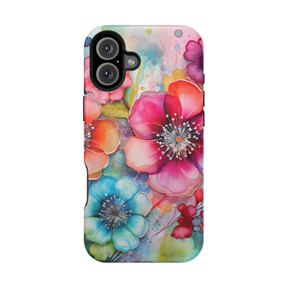 Vibrant Watercolor Floral Garden - MagSafe iPhone Series Case