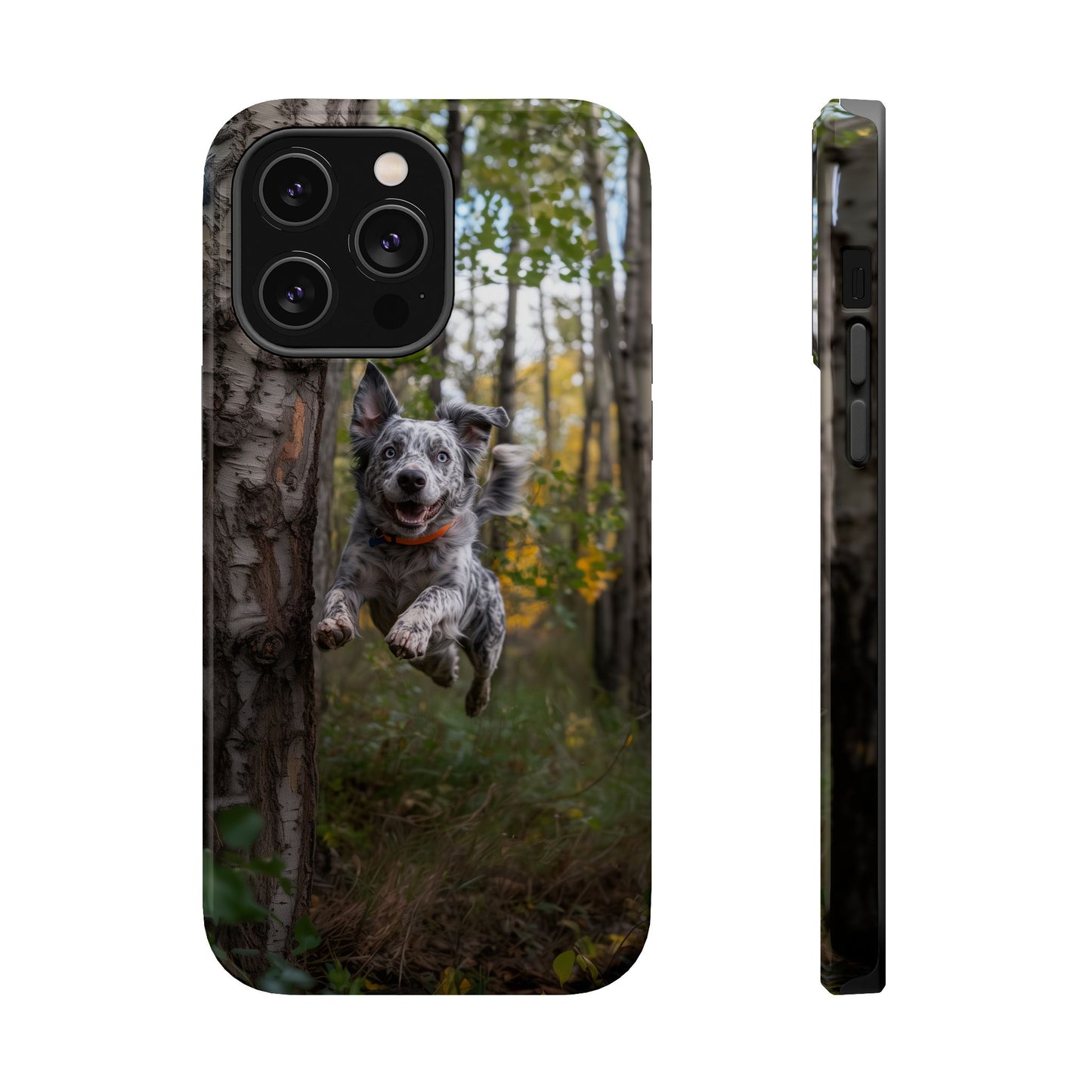 Happy Forest Dog MagSafe iPhone Case – Nature-Inspired Protective Cover