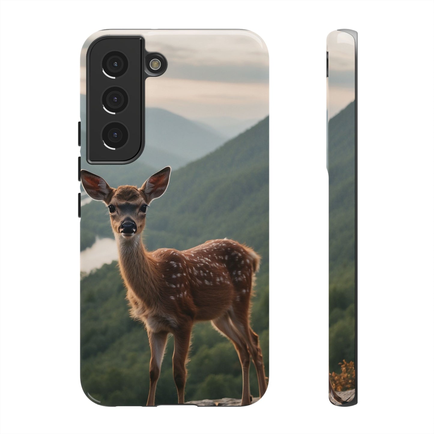 Majestic Fawn Overlooking Mountain Vista Samsung Galaxy Case