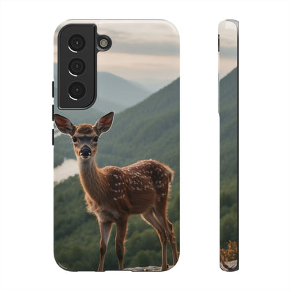 Majestic Fawn Overlooking Mountain Vista Samsung Galaxy Case