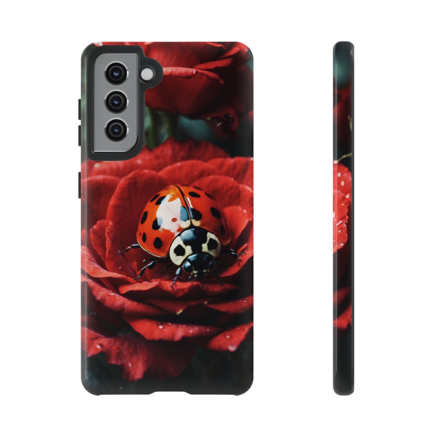 Elegant Rose & Ladybug Charm - Samsung Galaxy Case