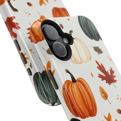 Autumn Pumpkin MagSafe iPhone Case – Fall Leaves and Harvest Design