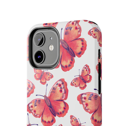 Coral Butterfly iPhone Case – Slim, Protective Design with Bold Watercolor Print