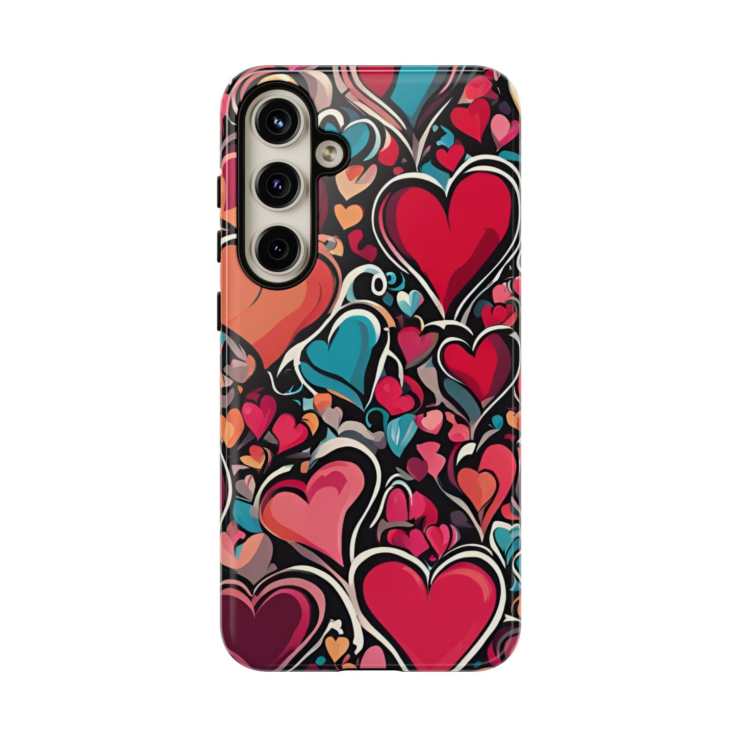 Vibrant Multicolor Heart Art – Samsung Galaxy Case