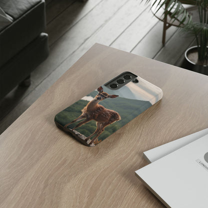 Majestic Fawn Overlooking Mountain Vista Samsung Galaxy Case