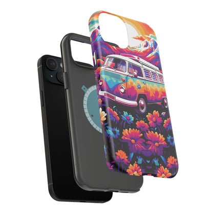 Groovy Floral Sunset Van – MagSafe iPhone Series Case