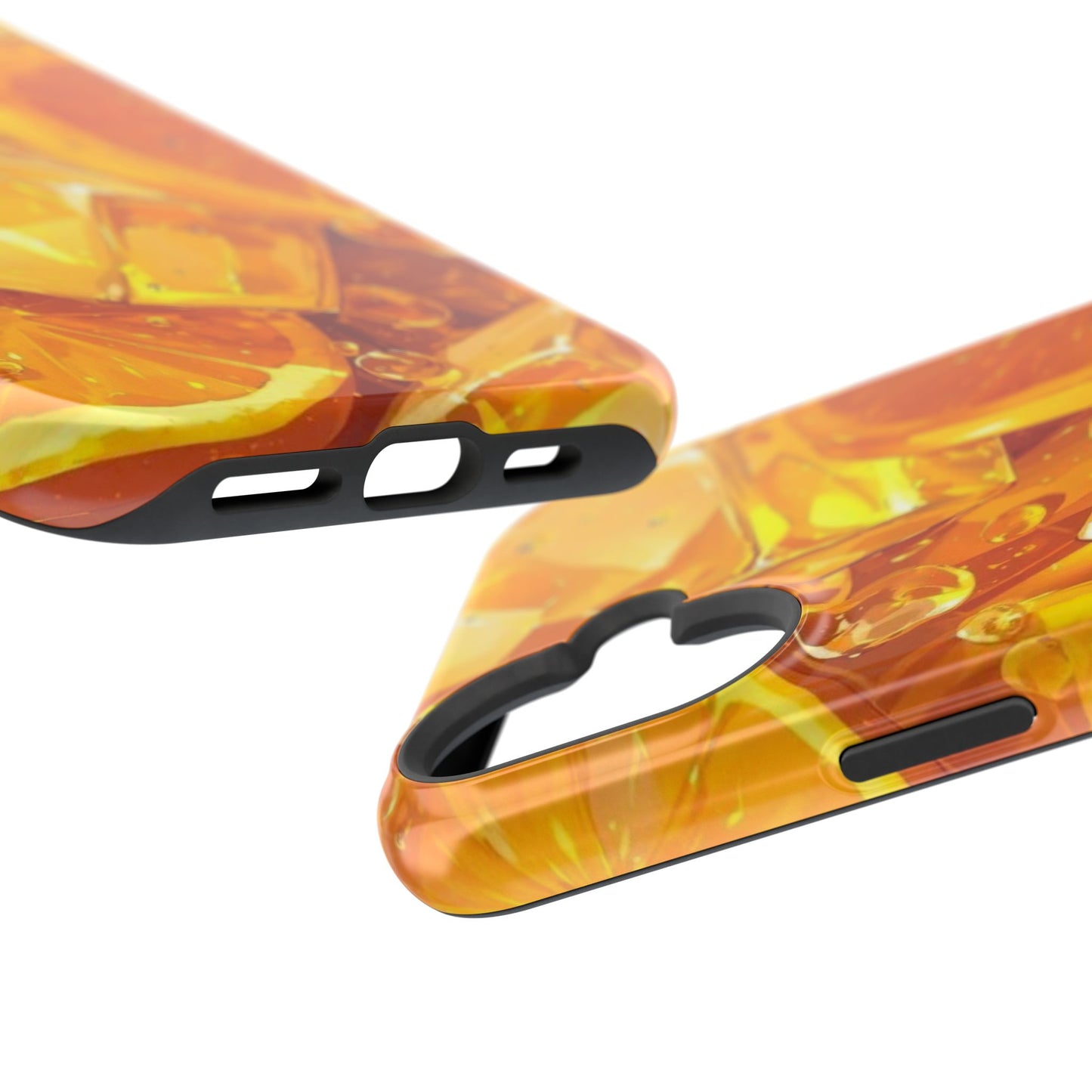 Citrus Splash MagSafe iPhone Case – Bright Orange Slices & Ice, Dual-Layer Protection