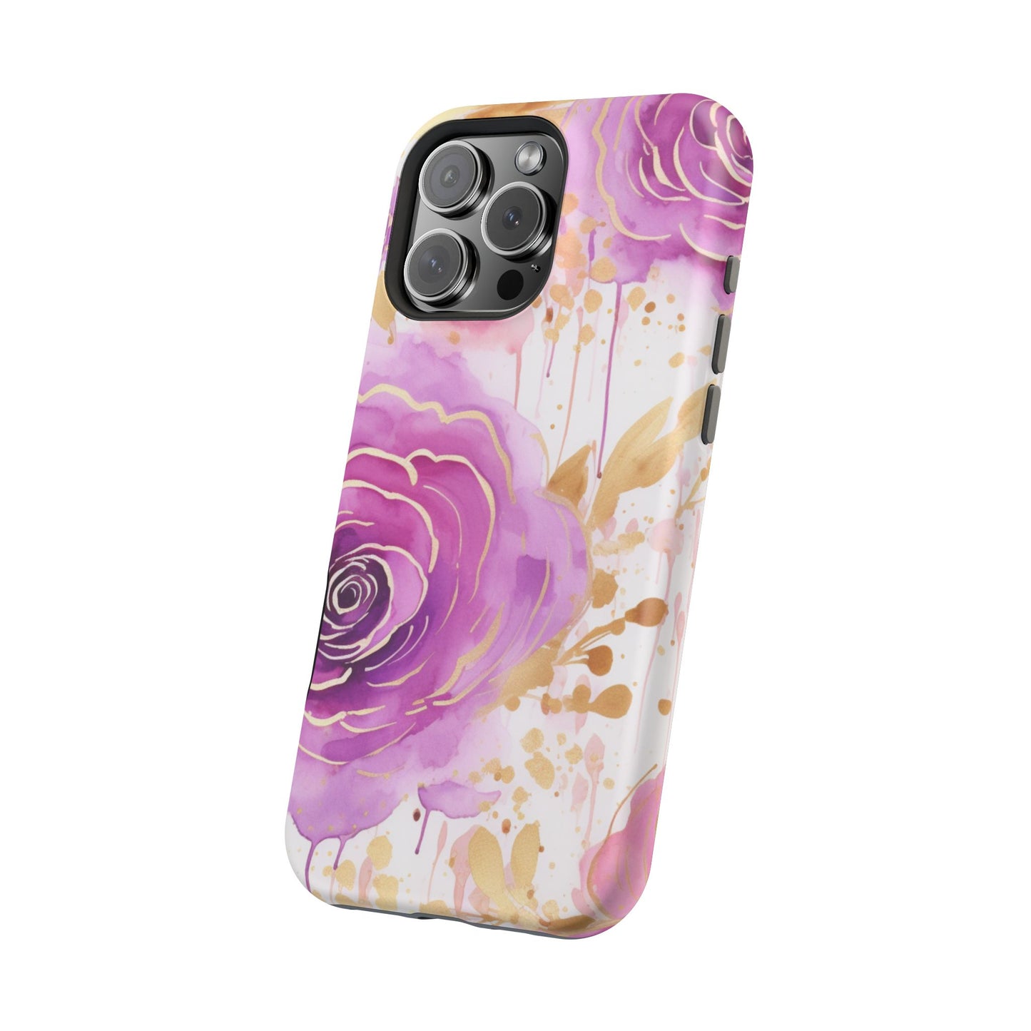 Radiant Purple & Gold Floral - MagSafe iPhone Series Case