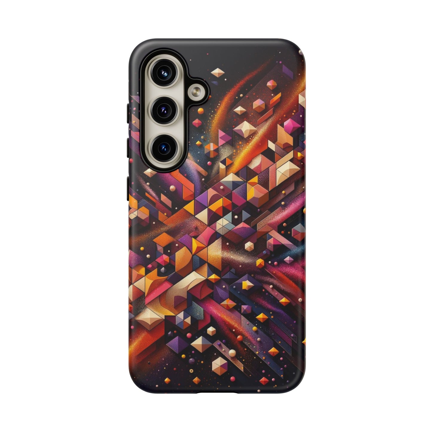 Vibrant Geometric Case | Futuristic Cosmic Art