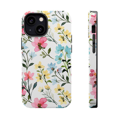 Watercolor Floral Bliss – MagSafe Case with Pastel Flower Design