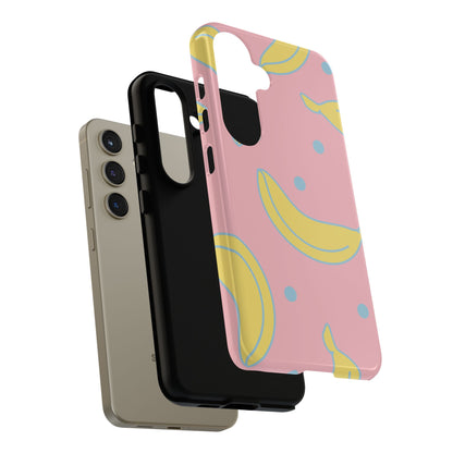 Pink Banana Pop Samsung Galaxy Case – Cute Pastel Design with Fun Retro Vibe