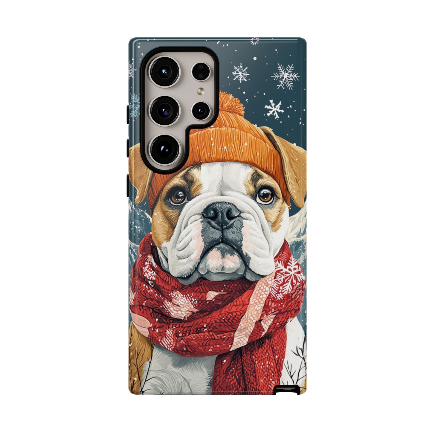 Cozy French Bulldog Samsung Galaxy Case – Rustic Fireplace Protective Cover