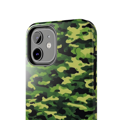 Green Woodland Camouflage – iPhone Case, Sleek and Durable Design