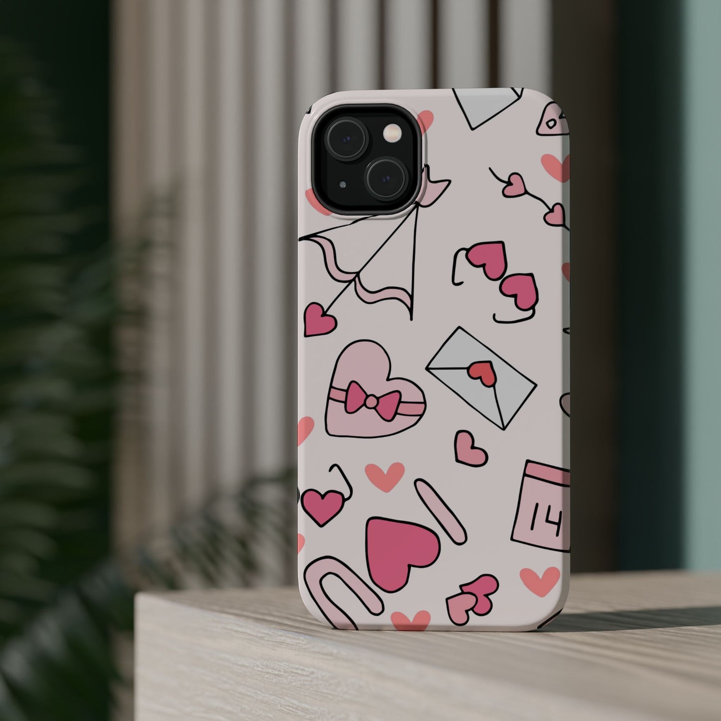 Valentine's Day Scribbles MagSafe iPhone Case