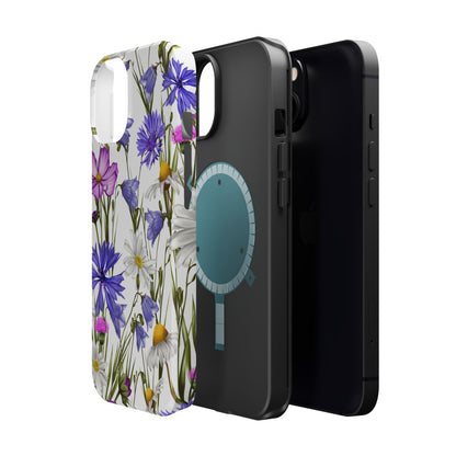 Wildflower Meadow MagSafe Case – Purple, Blue, and White Floral Design