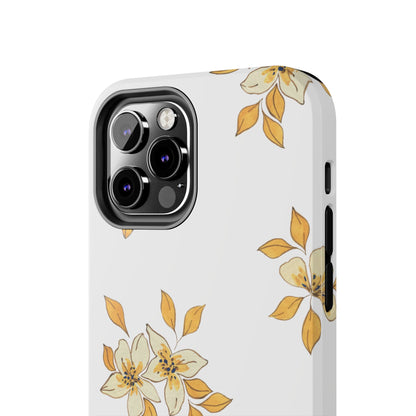 Delicate Yellow Blossom iPhone Case – Minimalist Floral Design with Matte Finish