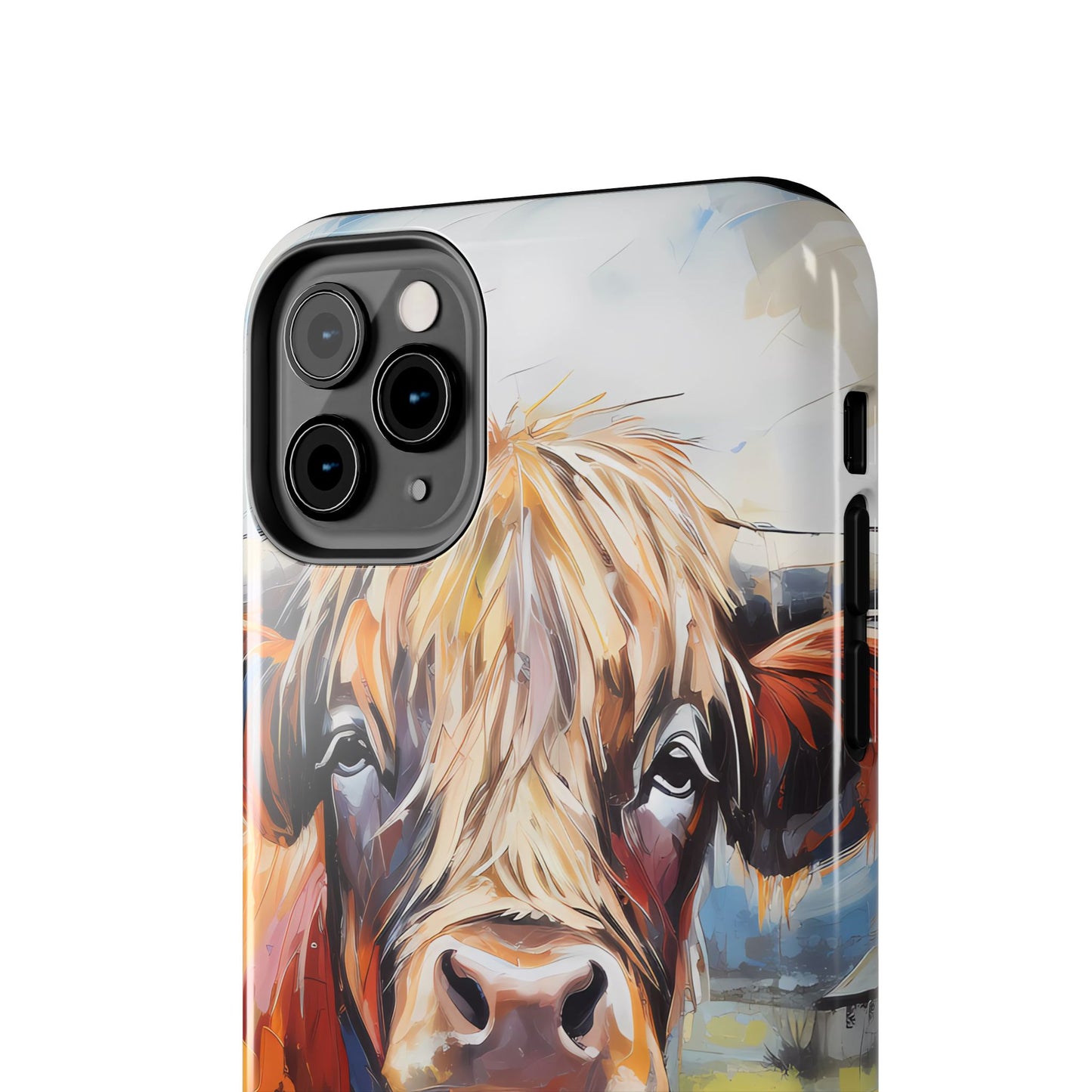 Cute Western Phone Case | Highland Cow | Robust Rocky Mountain-Inspired | Expressionism | Fresco