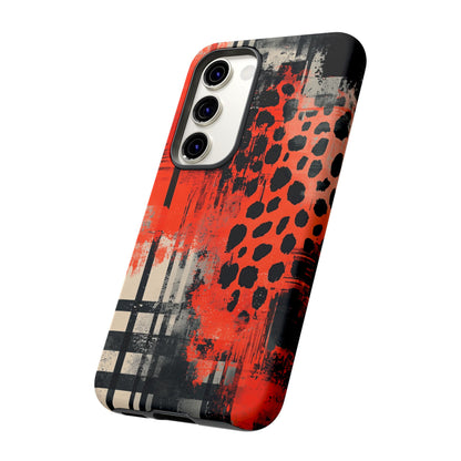 Cheetah Plaid Case – Red & Black Pattern