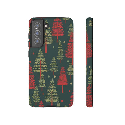 Retro Christmas Trees Pattern - Samsung Galaxy Series Case