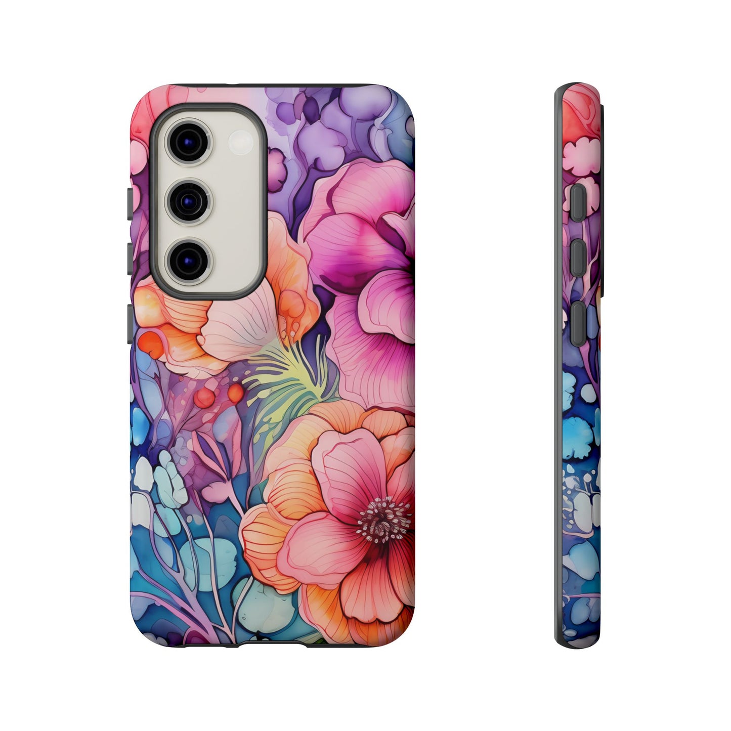 Bright Watercolor Floral Splash iPhone Series Case – Bold Artistic Design