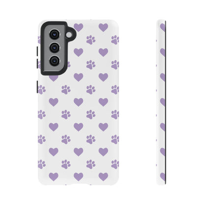 Paw Prints & Hearts – Samsung Galaxy Case, Cute and Durable Design