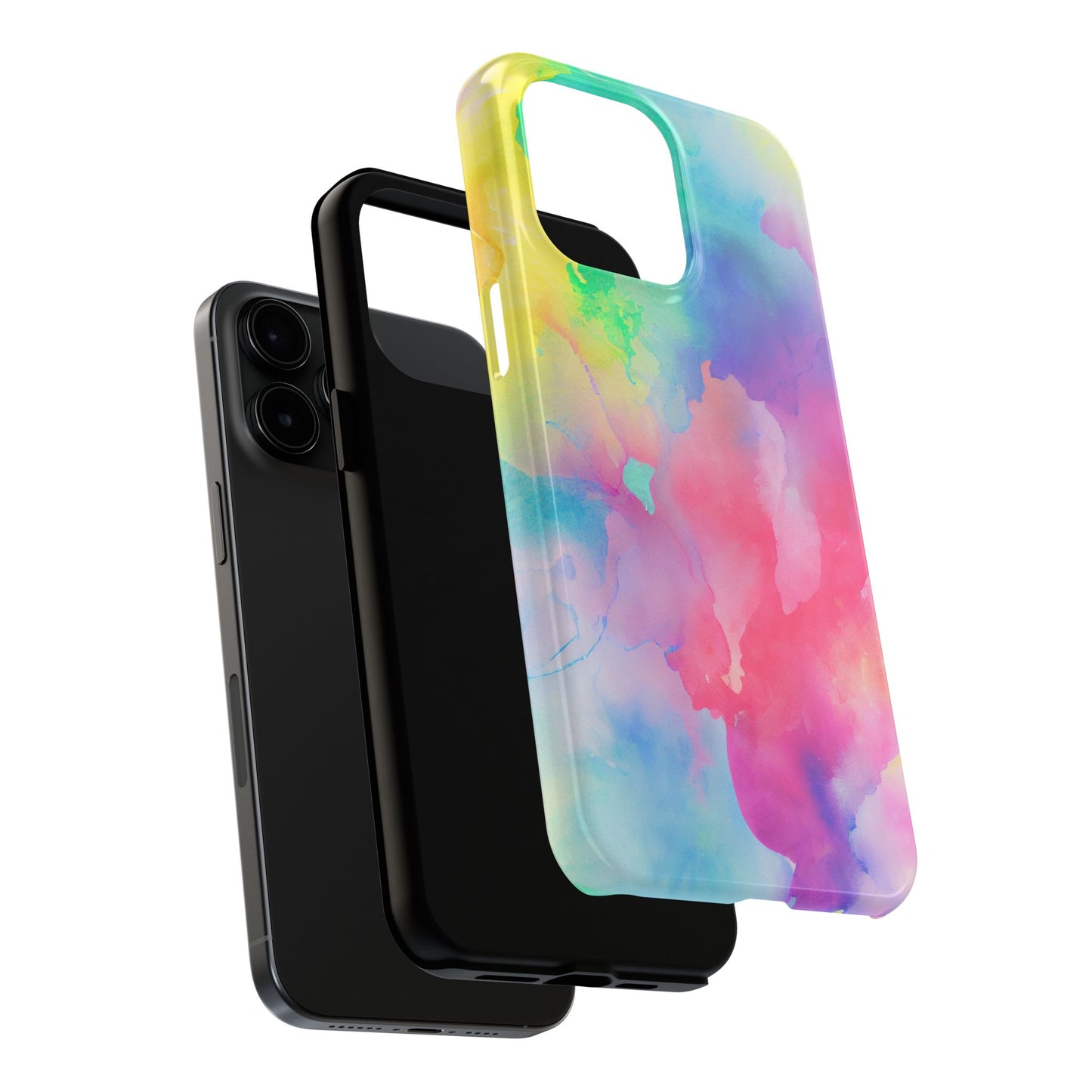 Pastel Watercolor Dream iPhone Case – Slim Profile, Glossy Finish