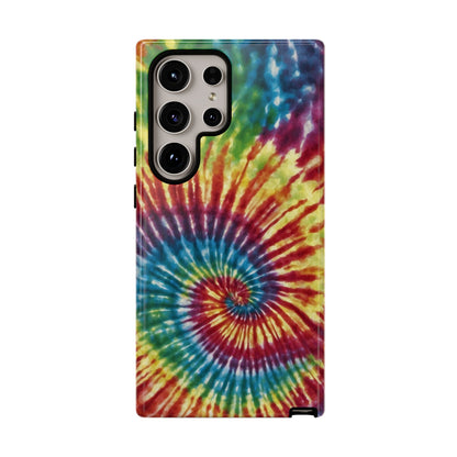 Colorful Retro Tie-Dye Samsung Galaxy Case – Spiral Rainbow Design