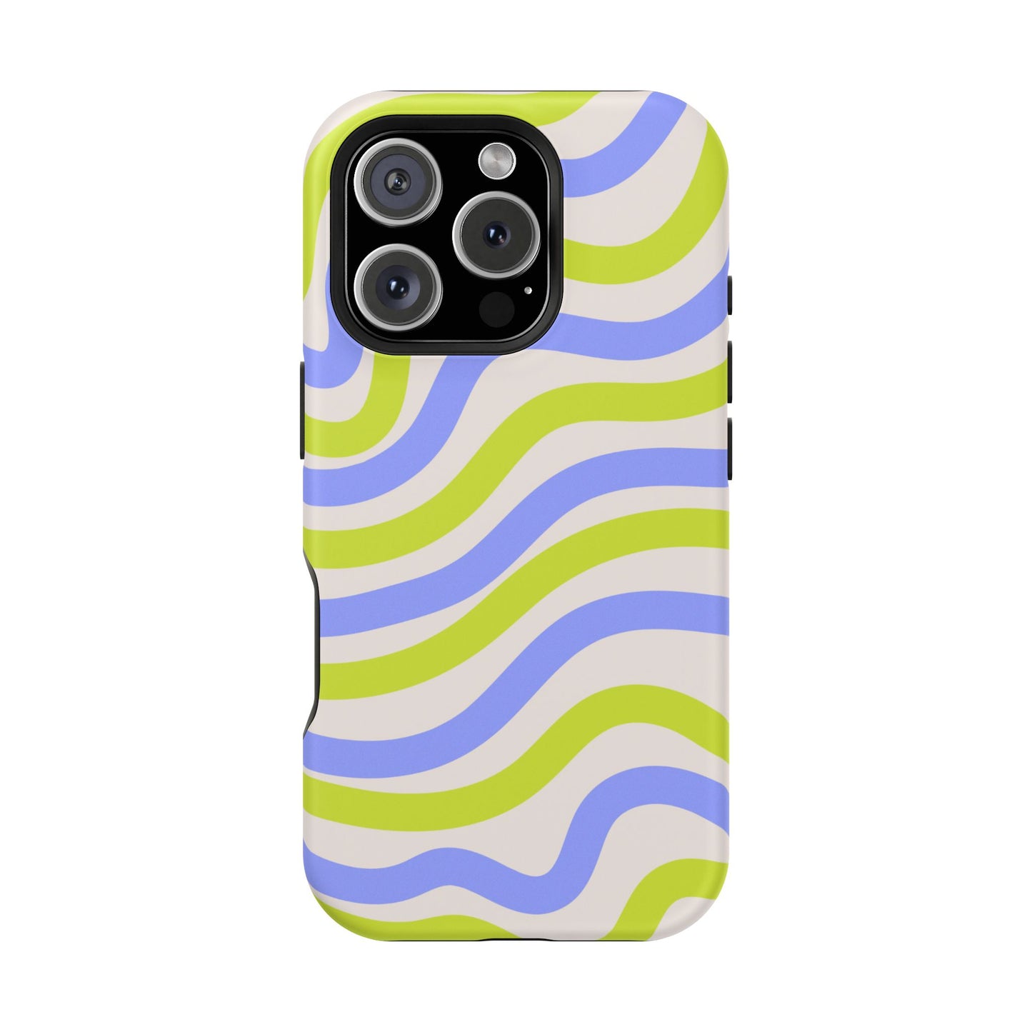 Neon Wave MagSafe iPhone Case – Bold Dual-Layer Protection with 70s-Inspired Vibe