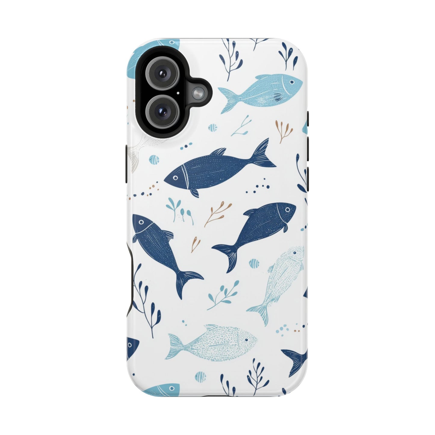 Oceanic Blue Fish Pattern - MagSafe iPhone Series Case