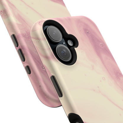 Blush Marble Glow – MagSafe Case with Pink & Rose Gold Marble Design