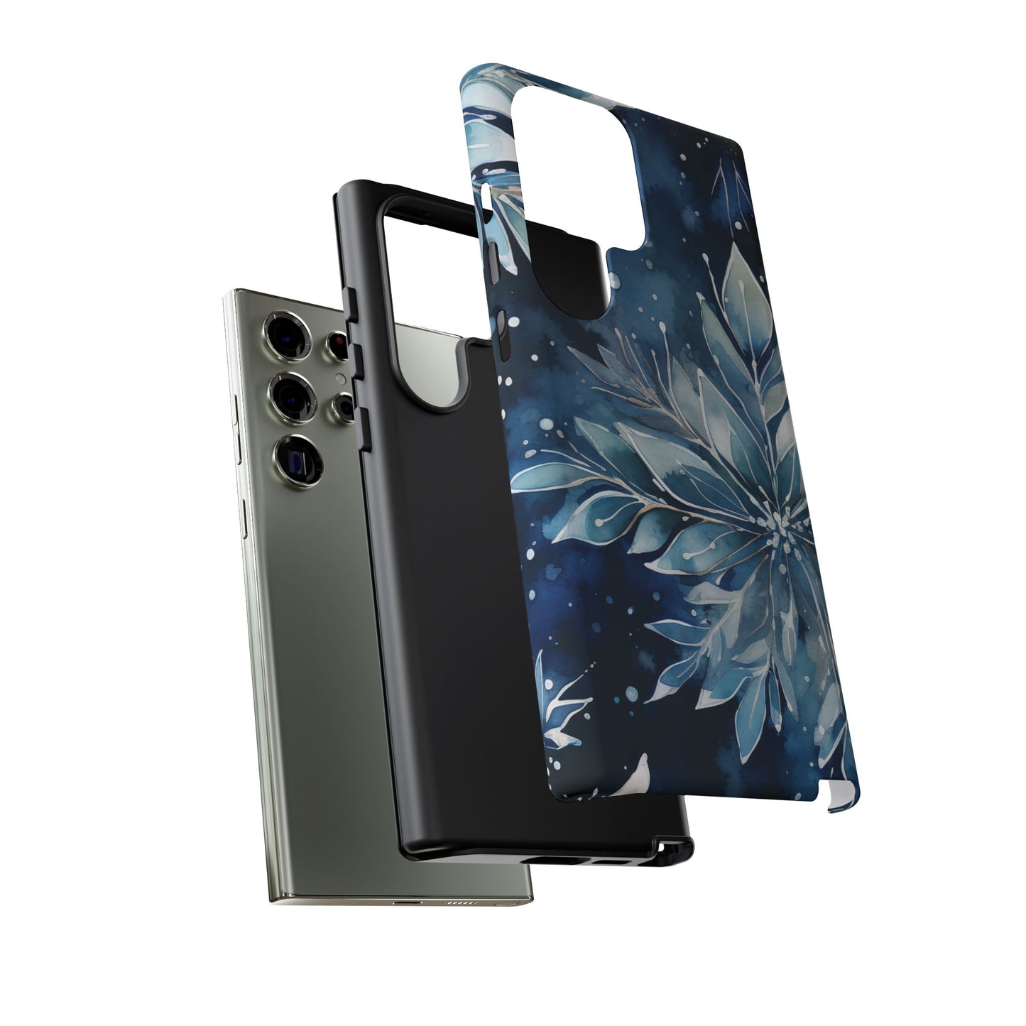 Winter’s Embrace – Blue Snowflake Samsung Galaxy Case