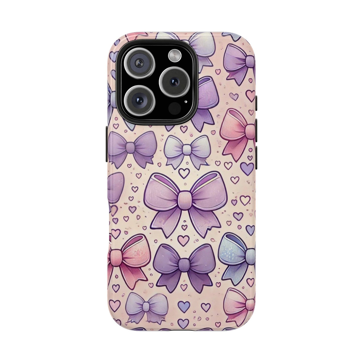 Pastel Bow iPhone Case - Cute Girly Pattern Protective Cover