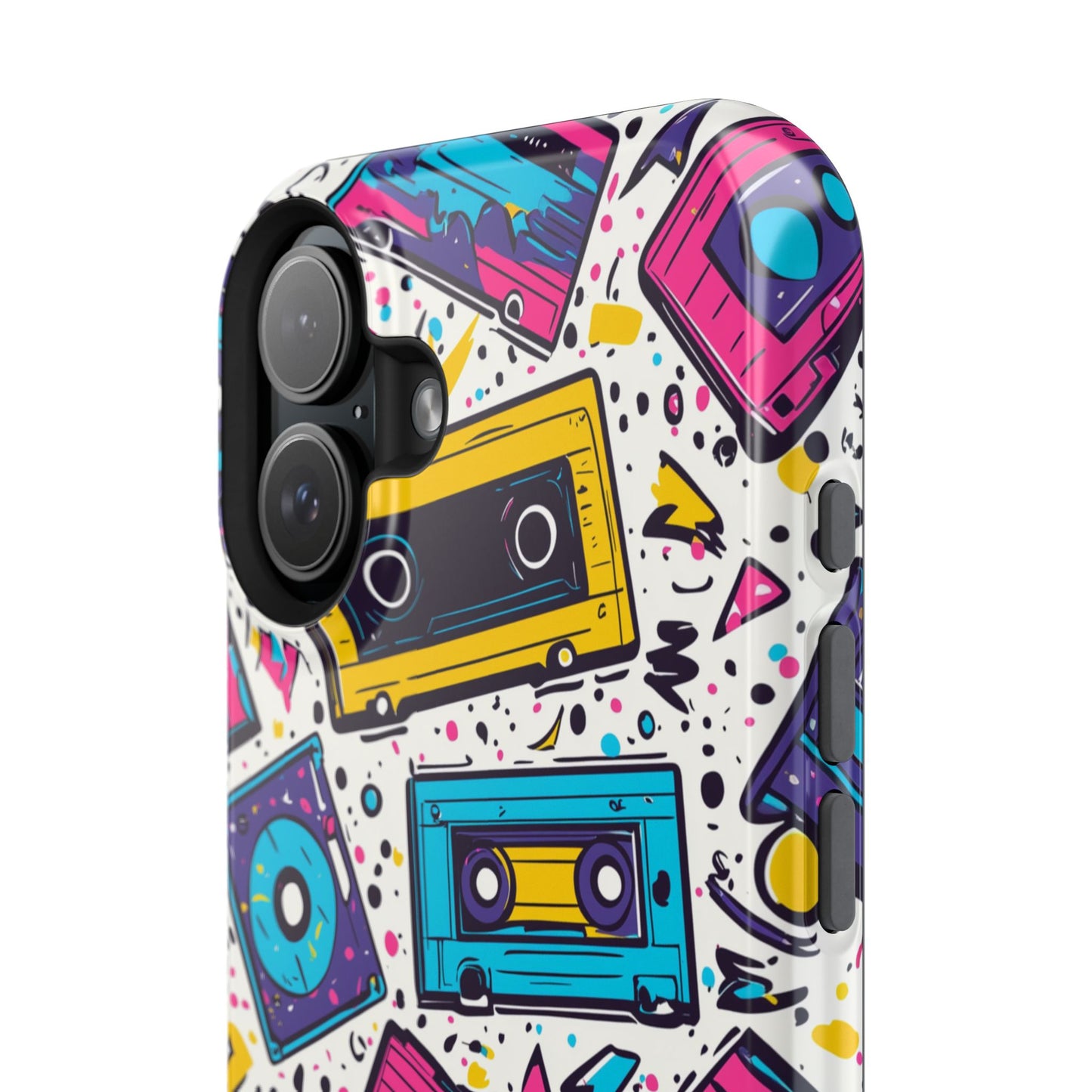 Retro Cassette Vibes Tough MagSafe iPhone Case – Bold 80s Tape Design, Shockproof Protection