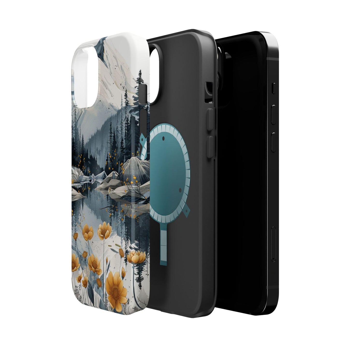 Silver Alpine Wildflower iPhone Case