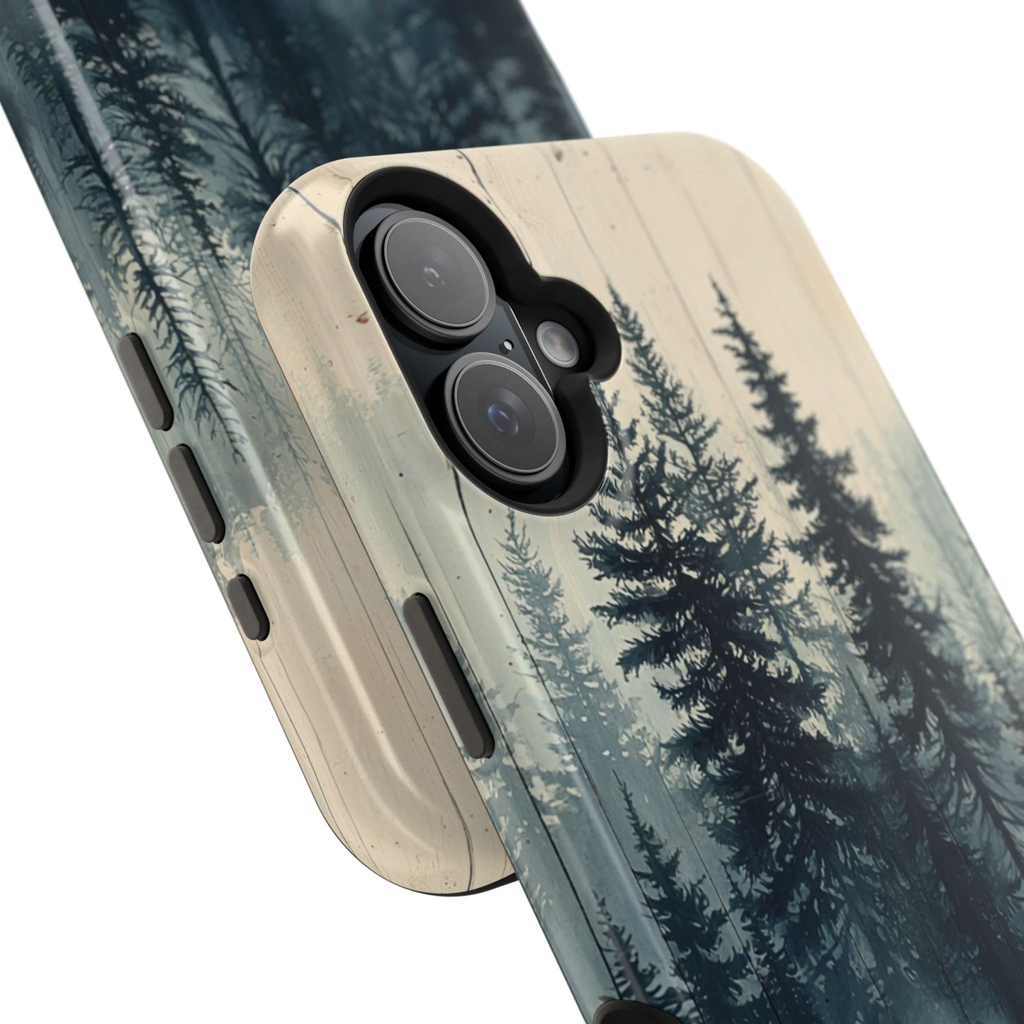 Misty Forest Wood MagSafe iPhone Case - Nature-Inspired Protective Cover