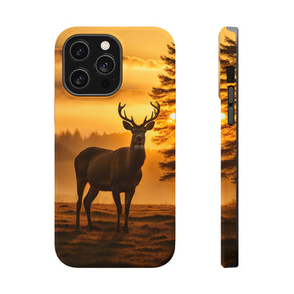 Sunset Majesty: Regal Stag – MagSafe iPhone Case