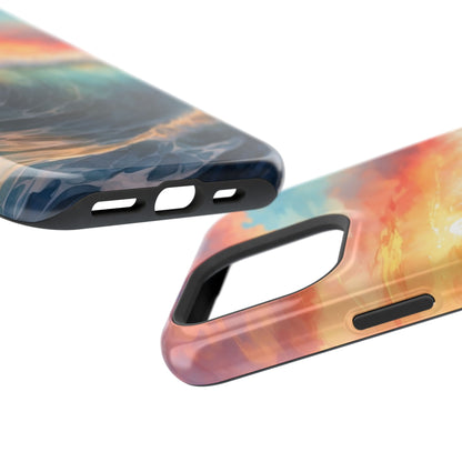 Ocean Wave Sunset MagSafe iPhone Case – Coastal Vibes Design