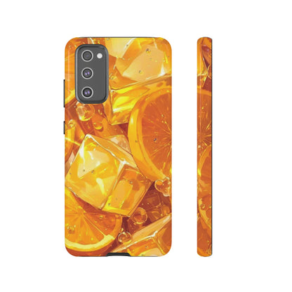 Citrus Splash Samsung Galaxy  Case – Bright Orange Slices & Ice, Dual-Layer Protection