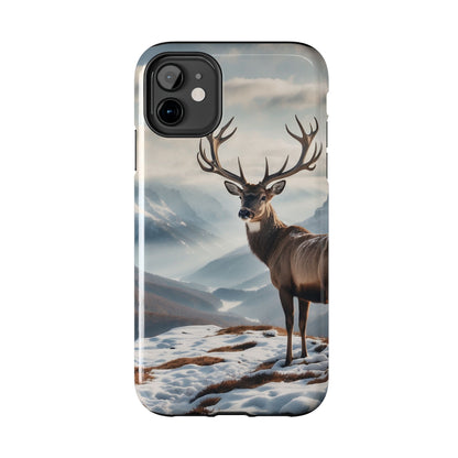 Alpine Majesty: Stag in Snow – iPhone Case